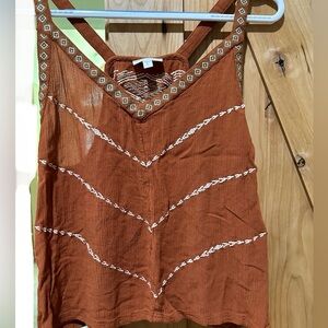 Shyanne Rust and White Camisole